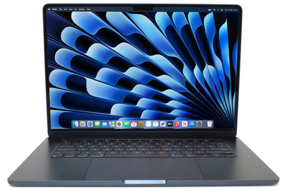 Apple MacBook Air 15-inch M3 2024 Midnight with 8GB RAM and 256GB SSD — elegant big-screen laptop, powerful M3 chip for students, professionals, and business