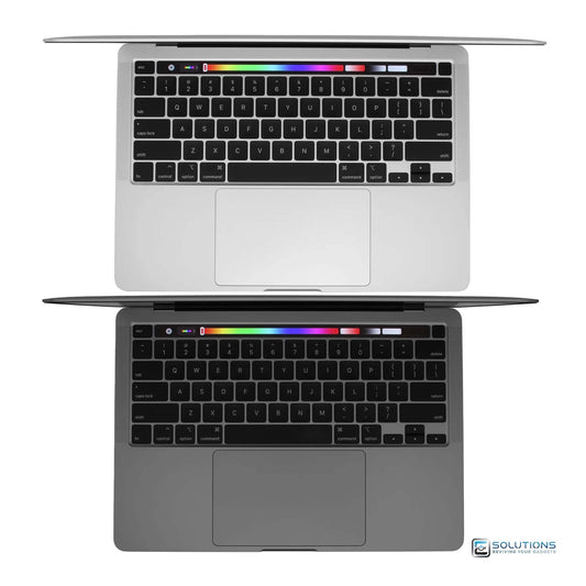 Apple MacBook Pro 13-inch 2022 M2 with 8GB RAM and 256GB SSD — lineup in Space Gray and Silver, compact professional laptop designed for students, creators, and wholesale buyers