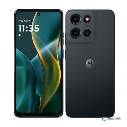 Motorola Moto G 5G (2025) Forest Gray 128GB — alternate angle showing the front and back of the unlocked phone for retail and wholesale