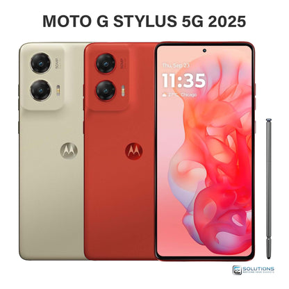 Motorola Moto G Stylus 2024 lineup in Caramel Latte and Scarlet Wave — unlocked smartphones with stylus, available in 128GB and 256GB for retail and wholesale