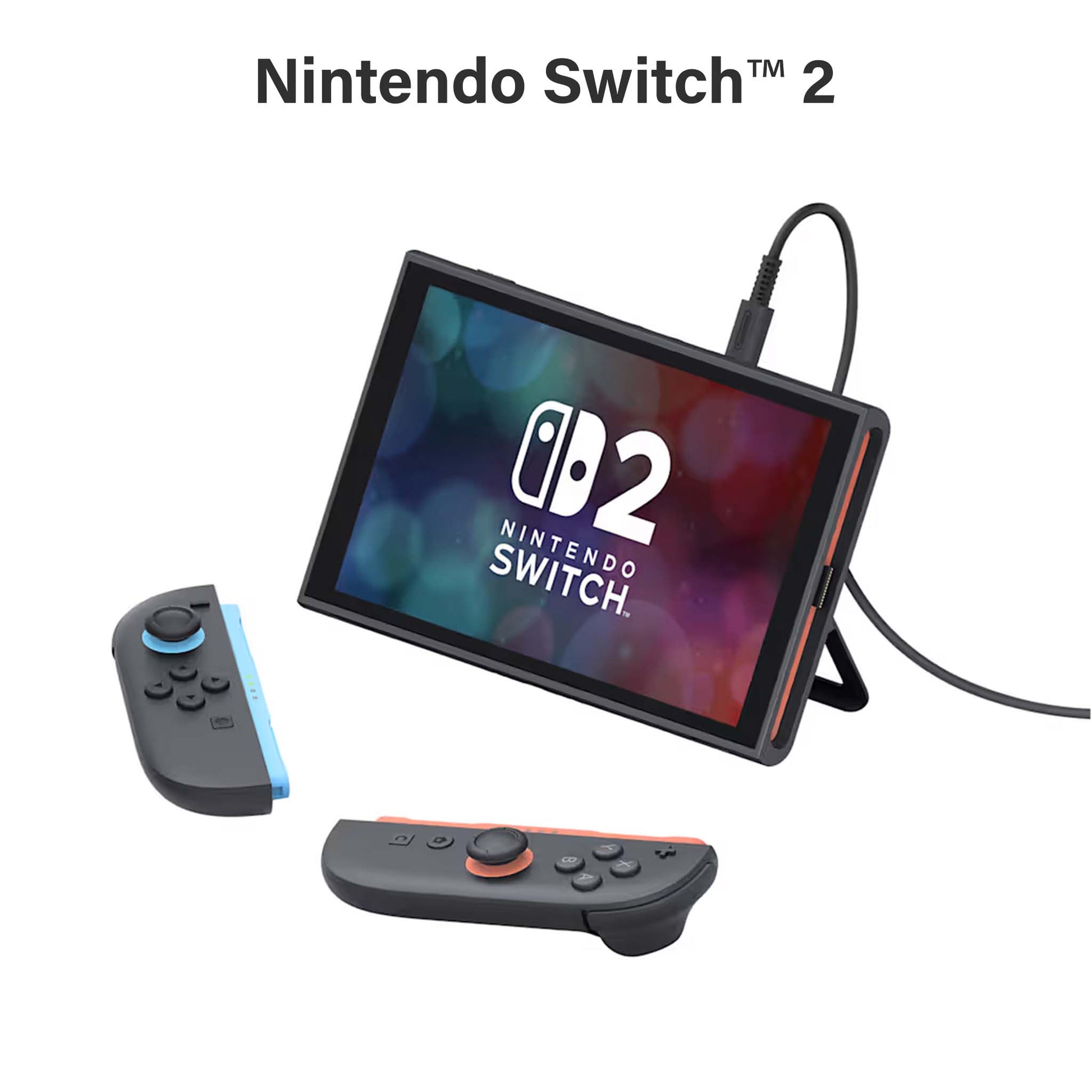 Nintendo Switch V2 console — screen with Joy-Con controllers laying separately, available for retail and wholesale