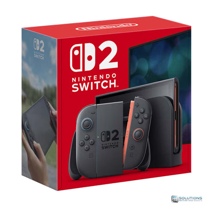 Nintendo Switch V2 — retail packaging box of the standard Nintendo Switch console, factory sealed for wholesale and retail buyers