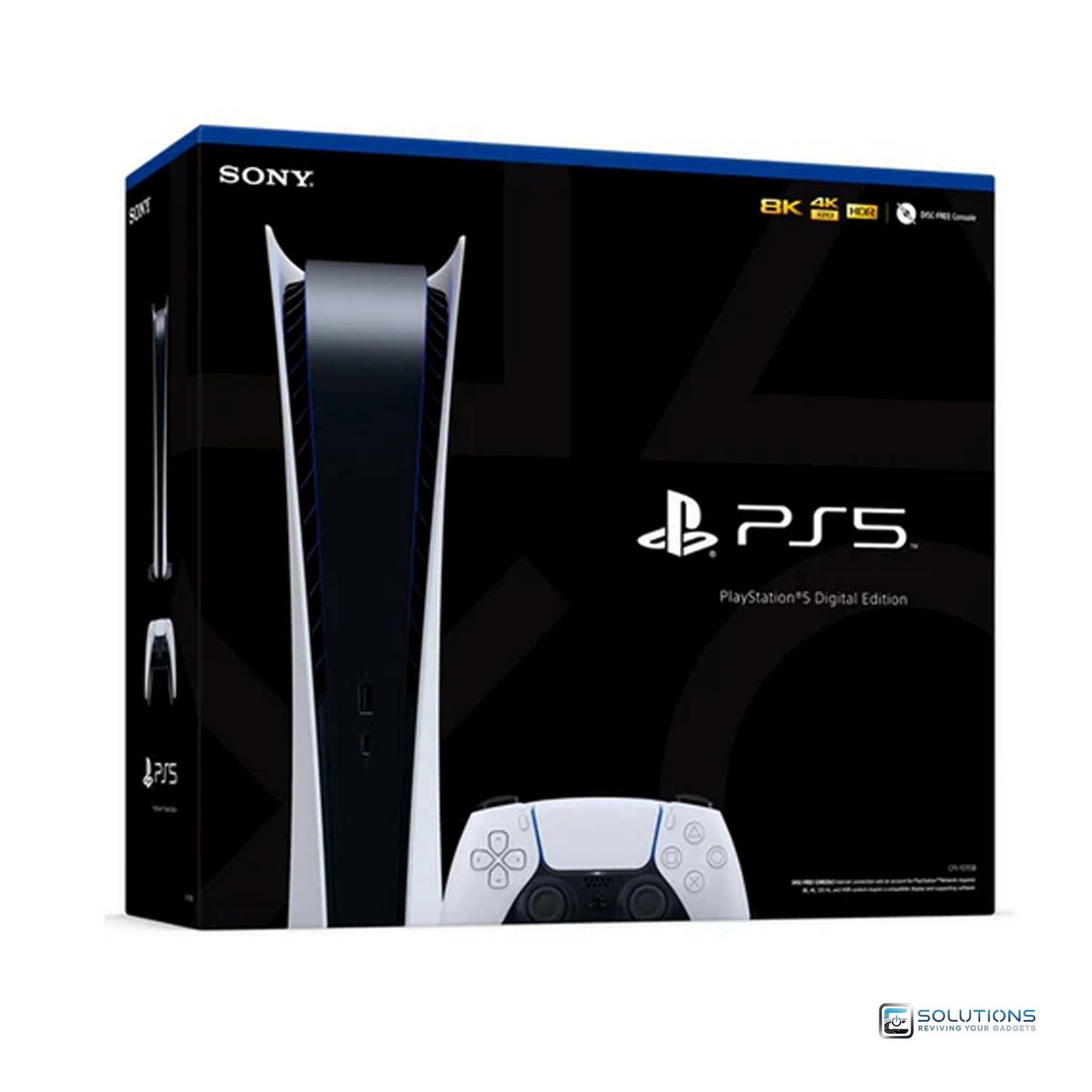 PlayStation 5 Digital Edition — retail packaging box of Sony’s disc-less console, available for wholesale and retail customers