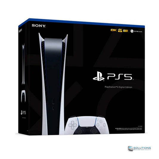 PlayStation 5 Digital Edition — retail packaging box of Sony’s disc-less console, available for wholesale and retail customers