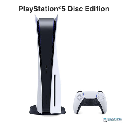 Sony PlayStation 5 Disc Edition 825GB — front view of the original PS5 console with DualSense controller, available for retail and wholesale