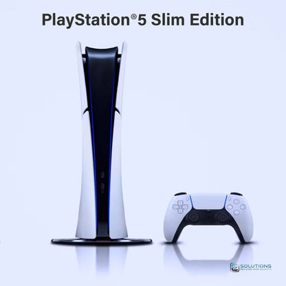 Sony PlayStation 5 Slim Digital Edition 1TB — front view of the disc-less slim console with DualSense controller, available for retail and wholesale