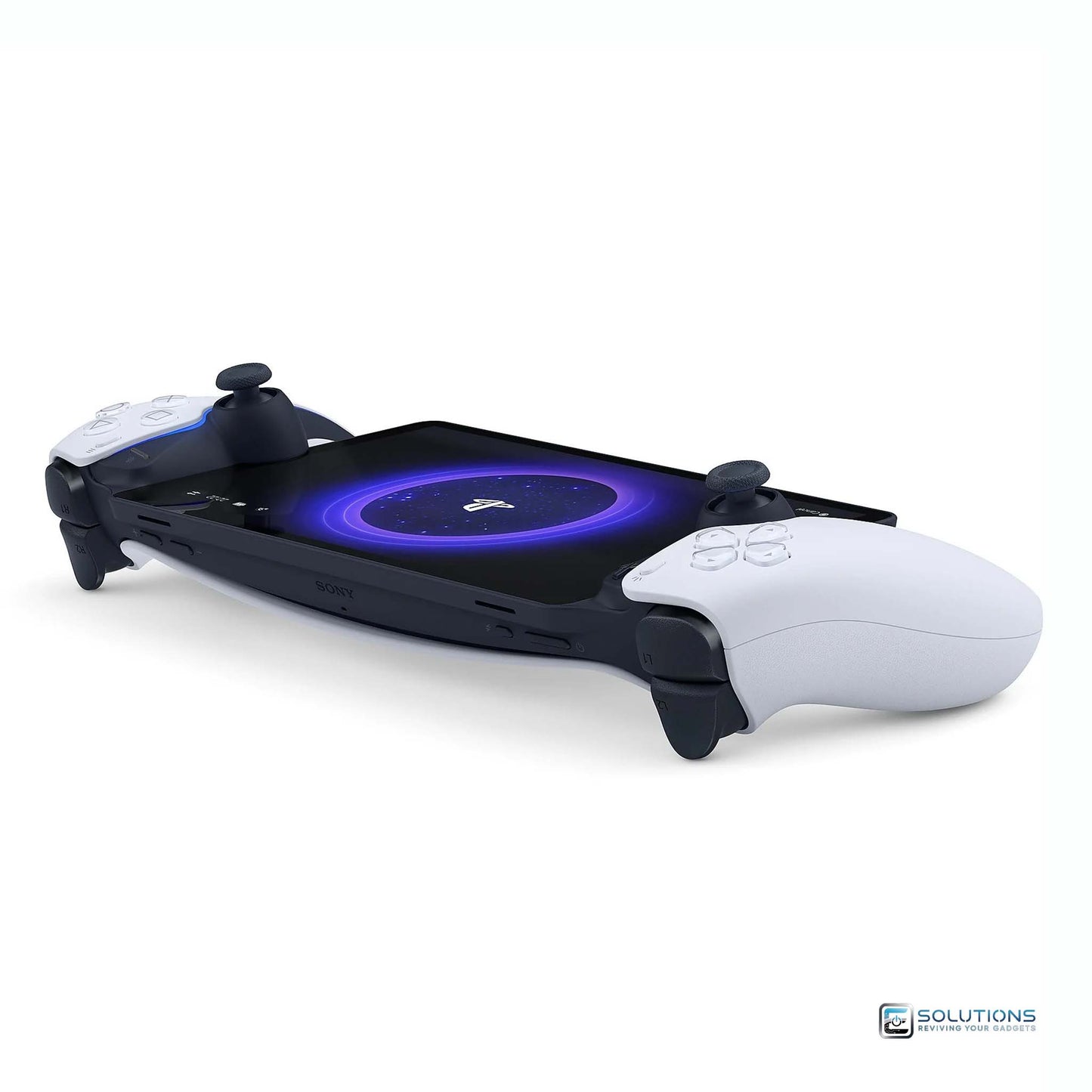 Sony PlayStation Portal — alternate side-front perspective of handheld streaming console for PS5, sold for wholesale and retail buyers