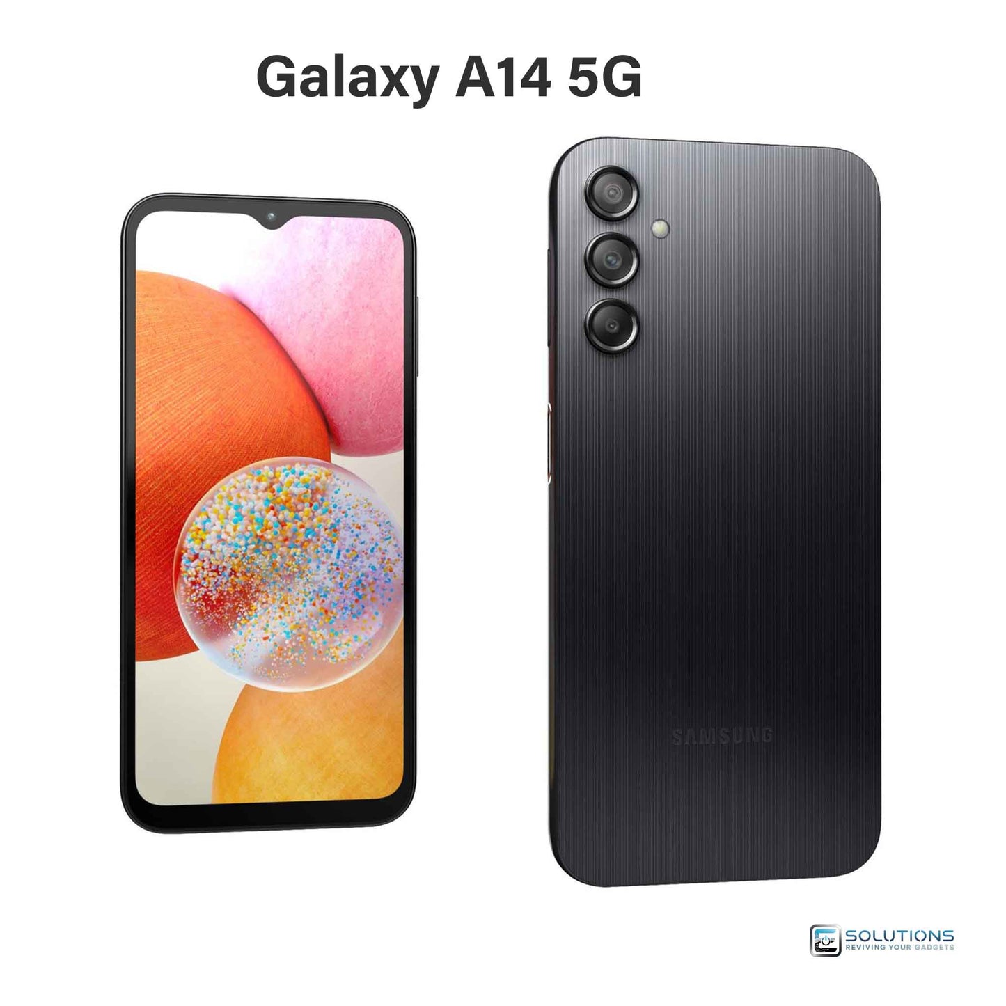 Samsung Galaxy A14 Black — classic unlocked smartphone available for retail and wholesale in 64GB and 128GB storage