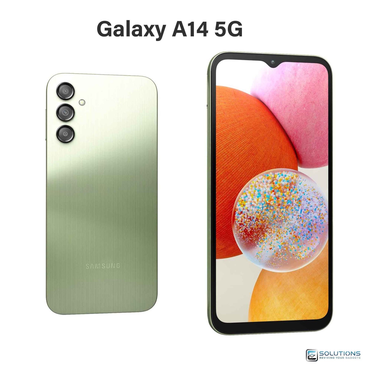 Samsung Galaxy A14 Light Green — fresh modern color, factory unlocked, offered in 64GB and 128GB storage for retail and wholesale buyers