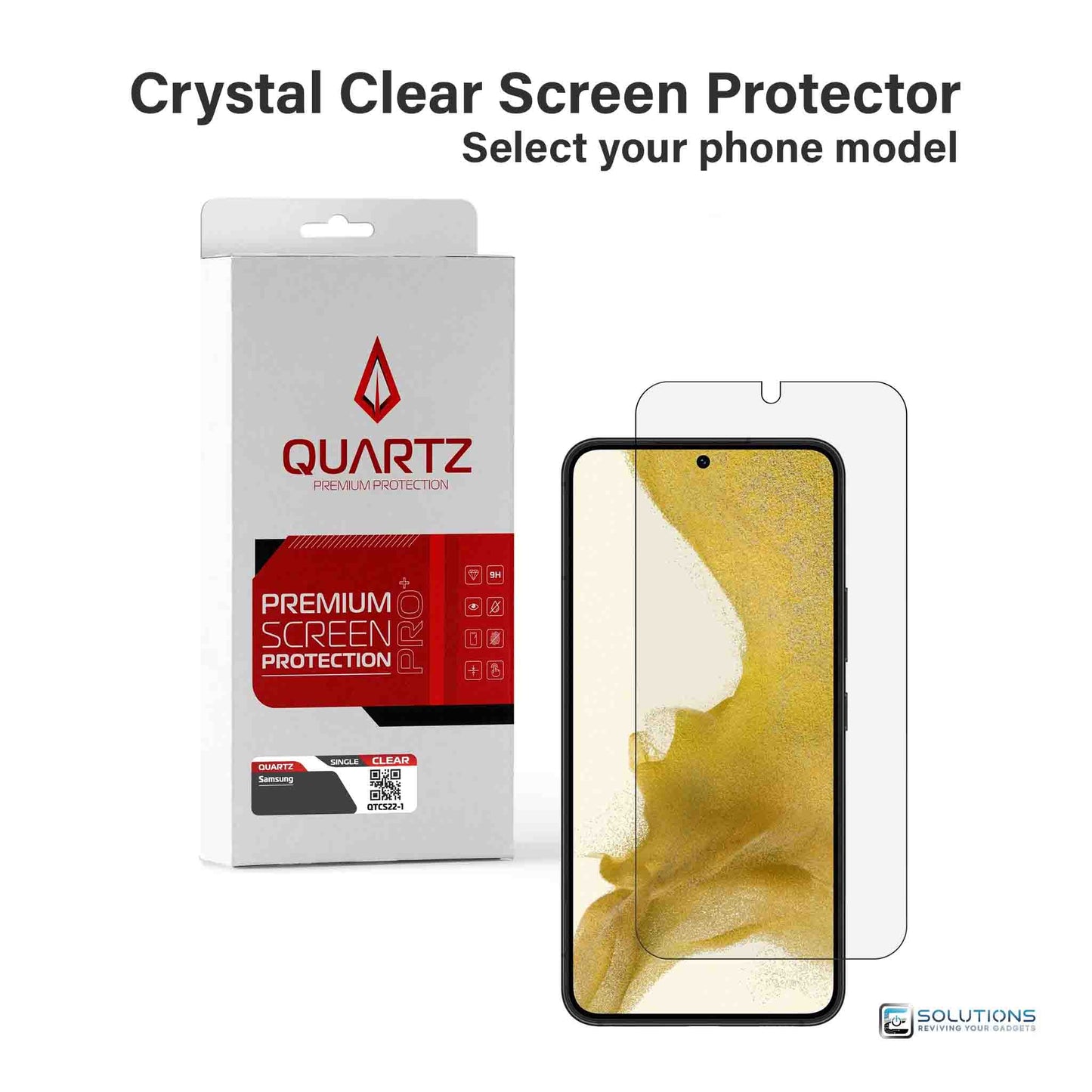 Crystal clear screen protector for Samsung Galaxy phones — transparent anti-scratch tempered glass for S series, A series, and Z Fold models
