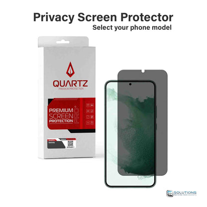 Privacy screen protector for Samsung Galaxy phones — anti-spy tempered glass available for S series, A series, and Z Fold models