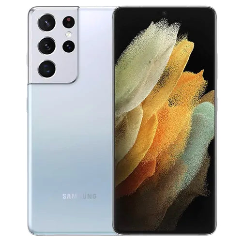 Samsung Galaxy S21 Ultra in Phantom Silver — elegant unlocked Android phone offered for retail and wholesale in 128GB, 256GB, and 512GB models