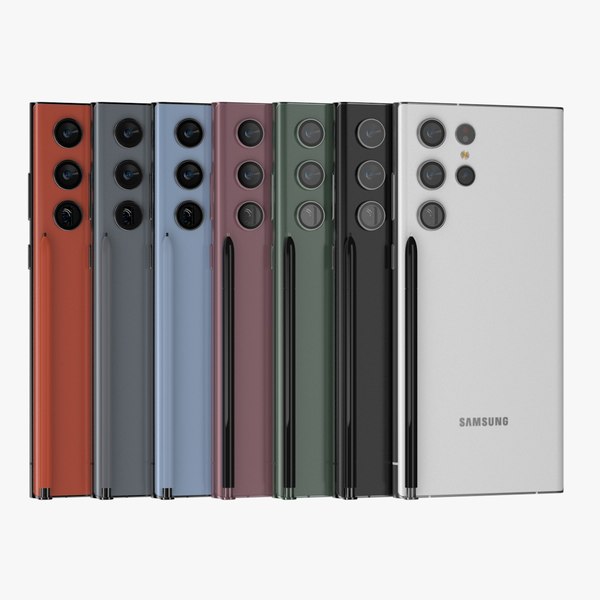 Samsung Galaxy S22 Ultra lineup in Phantom Black, Phantom White, Green, Burgundy, Graphite, Red, Sky Blue, and Bora Purple — unlocked flagship smartphones for retail and wholesale, available in 128GB, 256GB, 1TB and 512GB storage