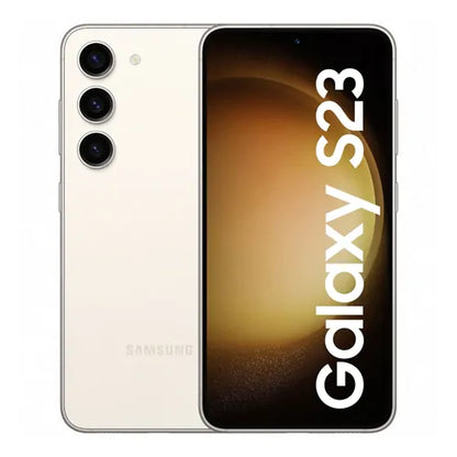 Samsung Galaxy S23 in Cream — elegant color option, unlocked phone sold for retail and wholesale with 128GB or 256GB storage