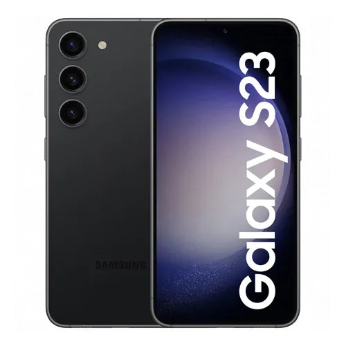 Samsung Galaxy S23 Phantom Black — factory unlocked, available for wholesale and retail in 128GB and 256GB storage