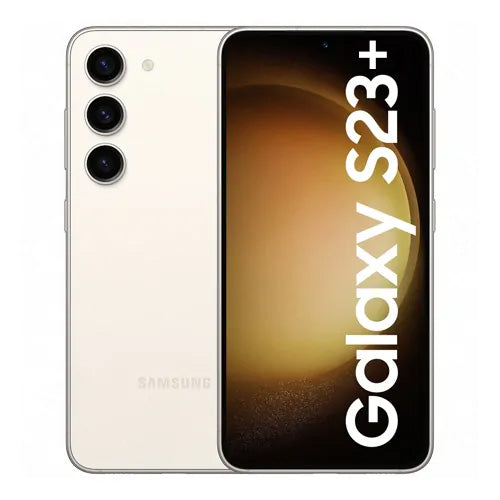 Samsung Galaxy S23 Plus in Cream — clean & elegant finish, factory unlocked and sold for retail or wholesale in 256 GB or 512 GB capacities