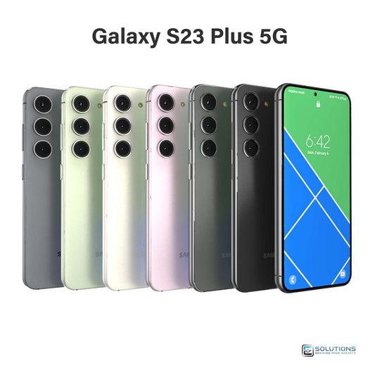 Samsung Galaxy S23 Plus in Phantom Black — sophisticated unlocked device, available in 256 GB or 512 GB for wholesale and retail