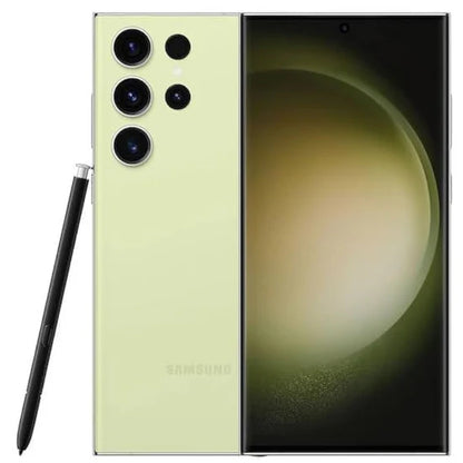Samsung Galaxy S23 Ultra Lime color — vibrant unlocked device, stocked for retail and wholesale distribution with 256GB, 512GB, or 1TB storage