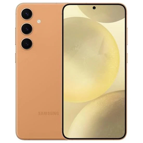 Samsung Galaxy S24 Sandstone Orange — rare exclusive color, factory unlocked phone, sold for wholesale and retail in 128GB and 256GB