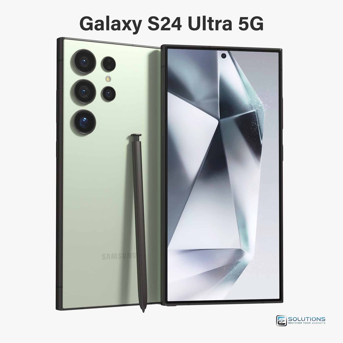 Samsung Galaxy S24 Ultra Titanium Green — exclusive unlocked variant, available through retail and wholesale in 256 GB, 512 GB, or 1 TB storage