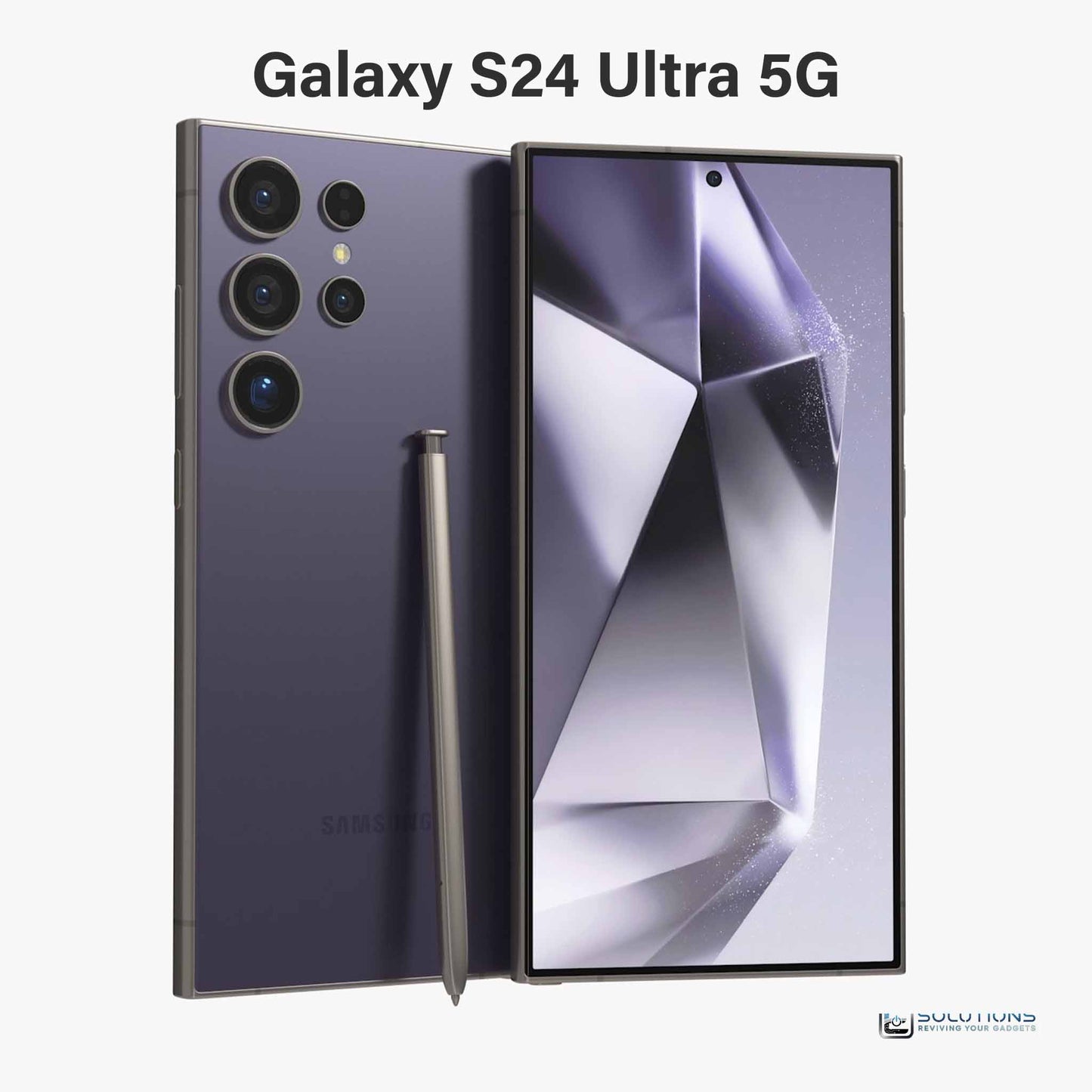 Samsung Galaxy S24 Ultra Titanium Violet — bold color finish, factory unlocked and available in 256 GB, 512 GB, and 1 TB storage for wholesale and retail