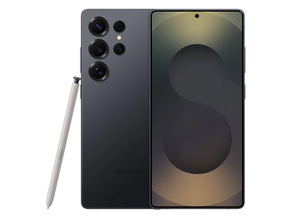 Samsung Galaxy S25 Ultra Titanium Jetblack — rich and deep tone, exclusive unlocked variant offered in 256GB, 512GB, and 1TB for both retail and wholesale