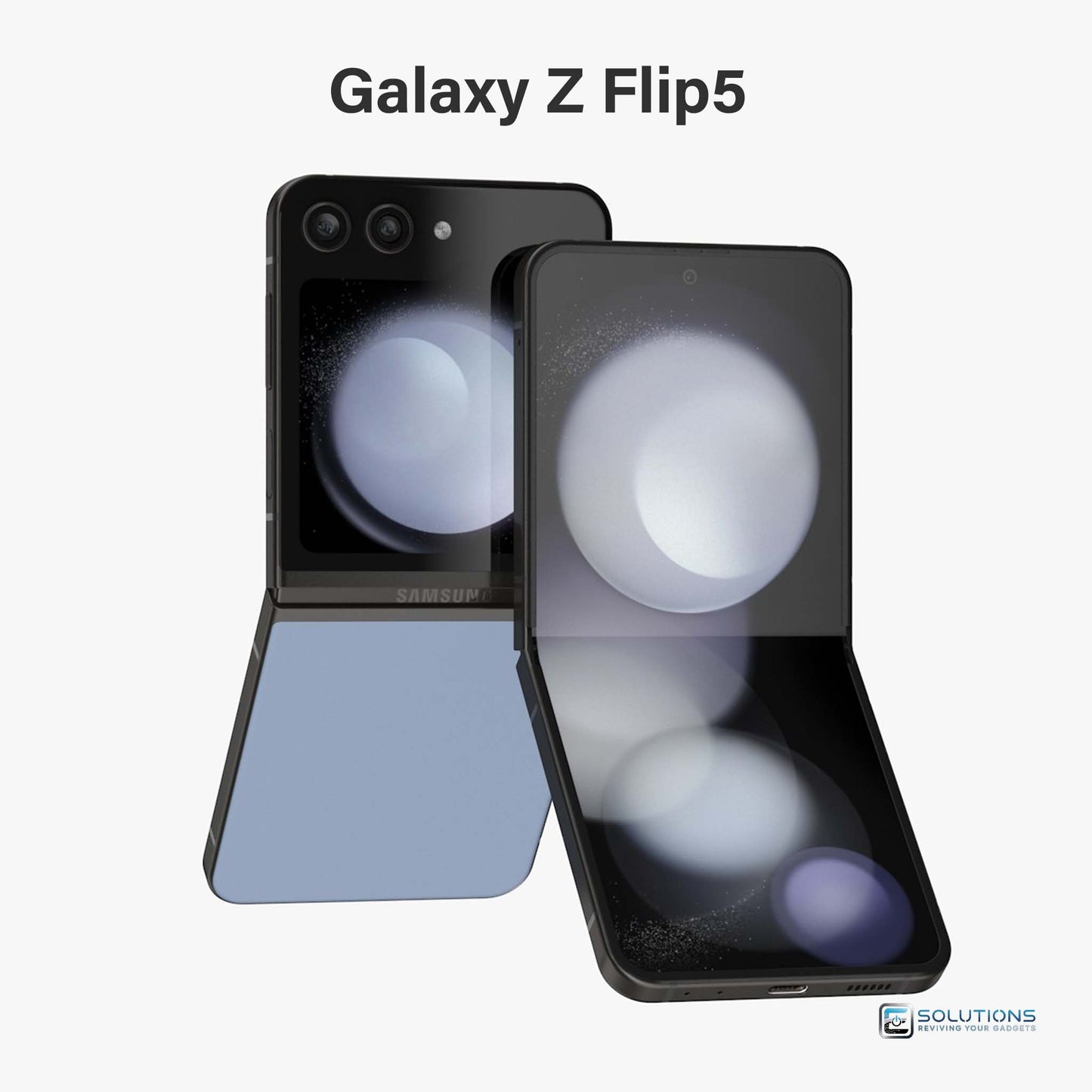 Samsung Galaxy Z Flip 5 Blue — Samsung.com exclusive, factory unlocked with 256GB and 512GB storage
