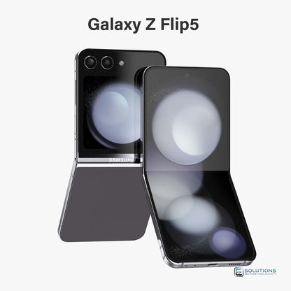 Samsung Galaxy Z Flip 5 Graphite — sleek unlocked phone, available in 256GB and 512GB storage