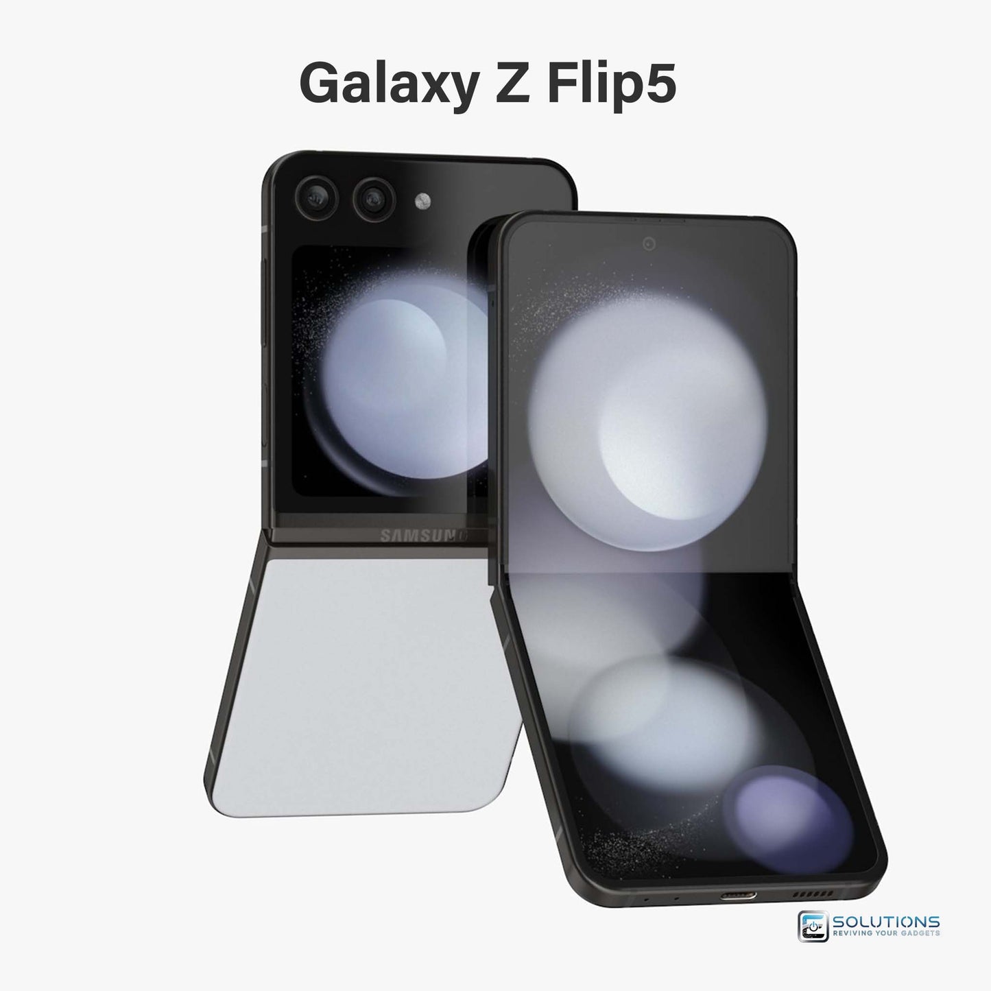Samsung Galaxy Z Flip 5 Gray — exclusive neutral tone, unlocked foldable in 256GB and 512GB