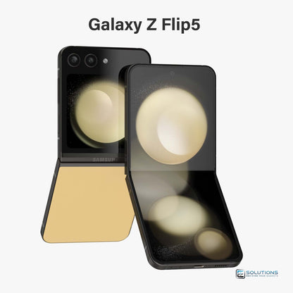 Samsung Galaxy Z Flip 5 Yellow — vibrant exclusive option, unlocked smartphone sold in 256GB and 512GB