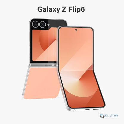 Samsung Galaxy Z Flip 6 Peach — refreshing color finish, unlocked foldable with 256GB and 512GB