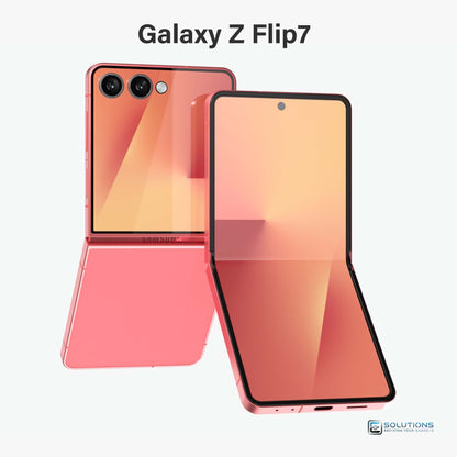 Samsung Galaxy Z Flip 7 Coral Red — vibrant unlocked smartphone, available with 256GB and 512GB storage for retail and wholesale buyers