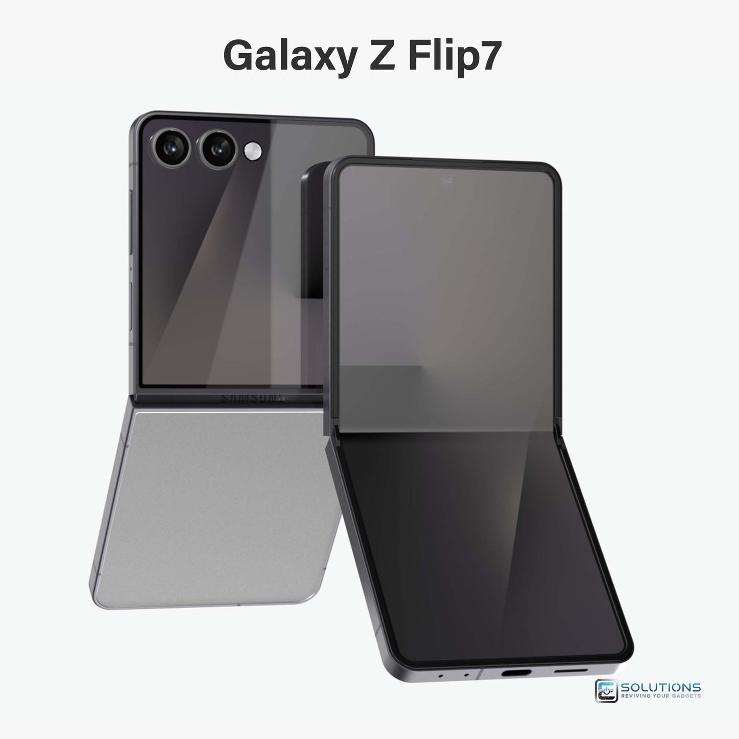 Samsung Galaxy Z Flip 7 Jet Black — bold classic finish, factory unlocked and available for wholesale and retail in 256GB and 512GB