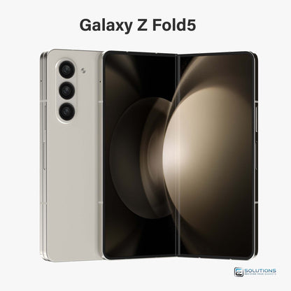 Samsung Galaxy Z Fold 5 in Cream — elegant unlocked foldable smartphone, sold with 256GB, 512GB, and 1TB storage for retail and wholesale buyers