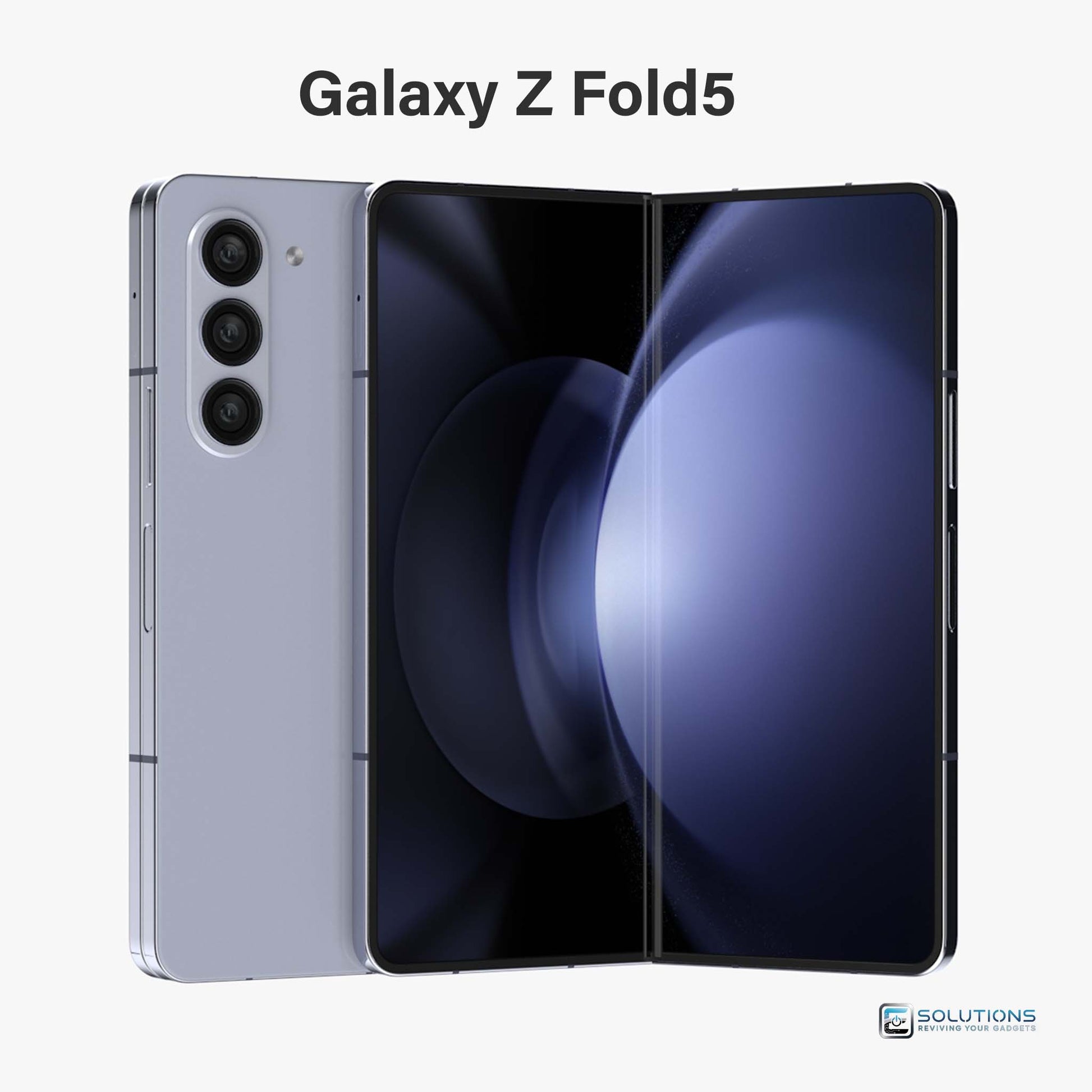 Samsung Galaxy Z Fold 5 Icy Blue — stylish unlocked foldable smartphone, offered in 256GB, 512GB, and 1TB storage for retail and wholesale