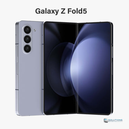 Samsung Galaxy Z Fold 5 Icy Blue — stylish unlocked foldable smartphone, offered in 256GB, 512GB, and 1TB storage for retail and wholesale
