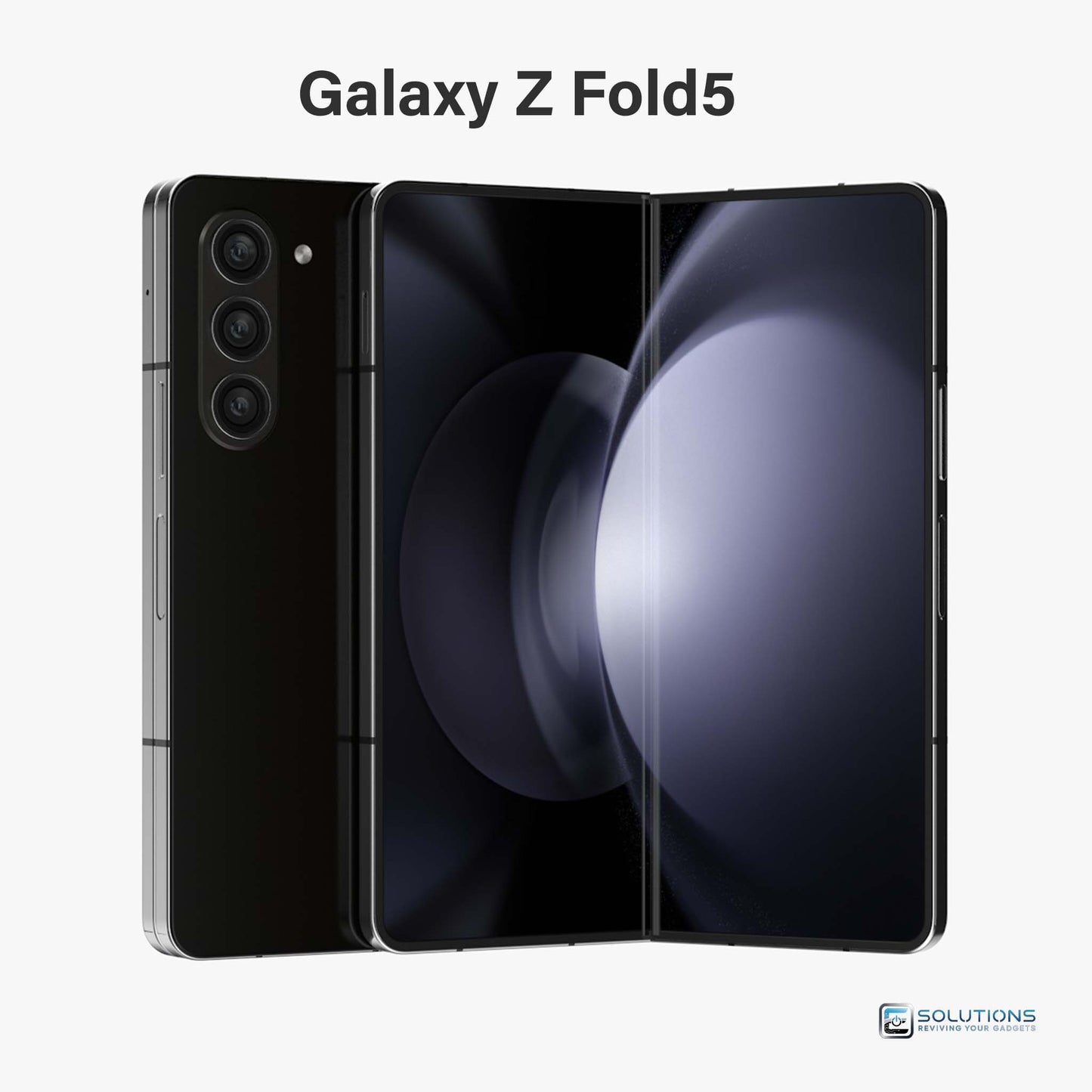 Samsung Galaxy Z Fold 5 Phantom Black — premium unlocked foldable phone, available for wholesale and retail with 256GB, 512GB, and 1TB