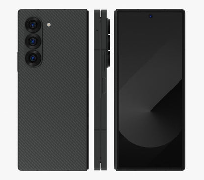 Samsung Galaxy Z Fold 6 Crafted Black — Samsung.com exclusive carbon-fiber pattern finish, unlocked foldable available in 256GB, 512GB, and 1TB for retail and wholesale
