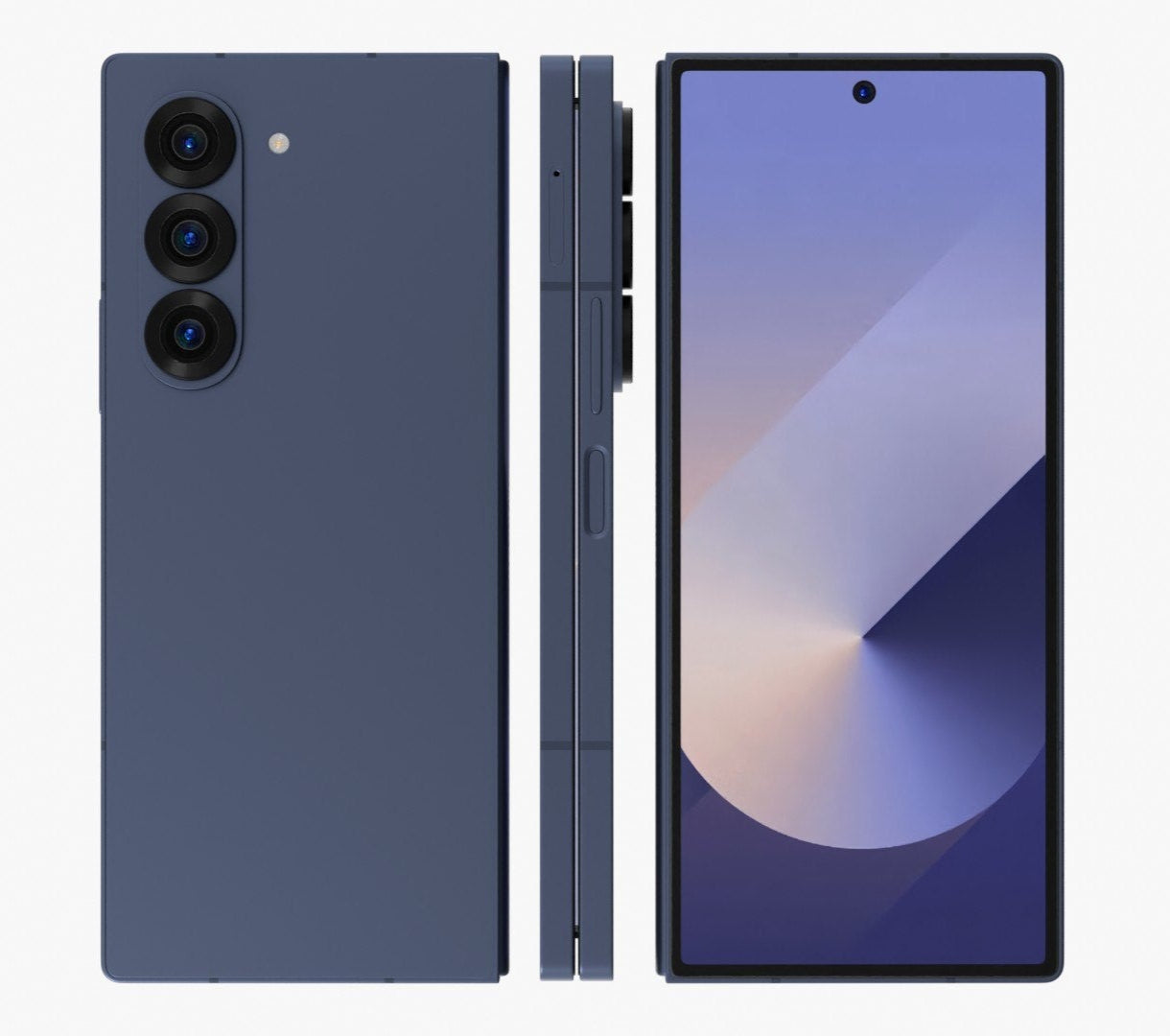 Samsung Galaxy Z Fold 6 Navy — deep blue unlocked foldable, available for retail and wholesale in 256GB, 512GB, and 1TB storage