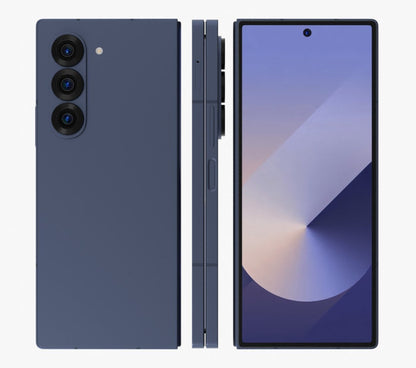 Samsung Galaxy Z Fold 6 Navy — deep blue unlocked foldable, available for retail and wholesale in 256GB, 512GB, and 1TB storage