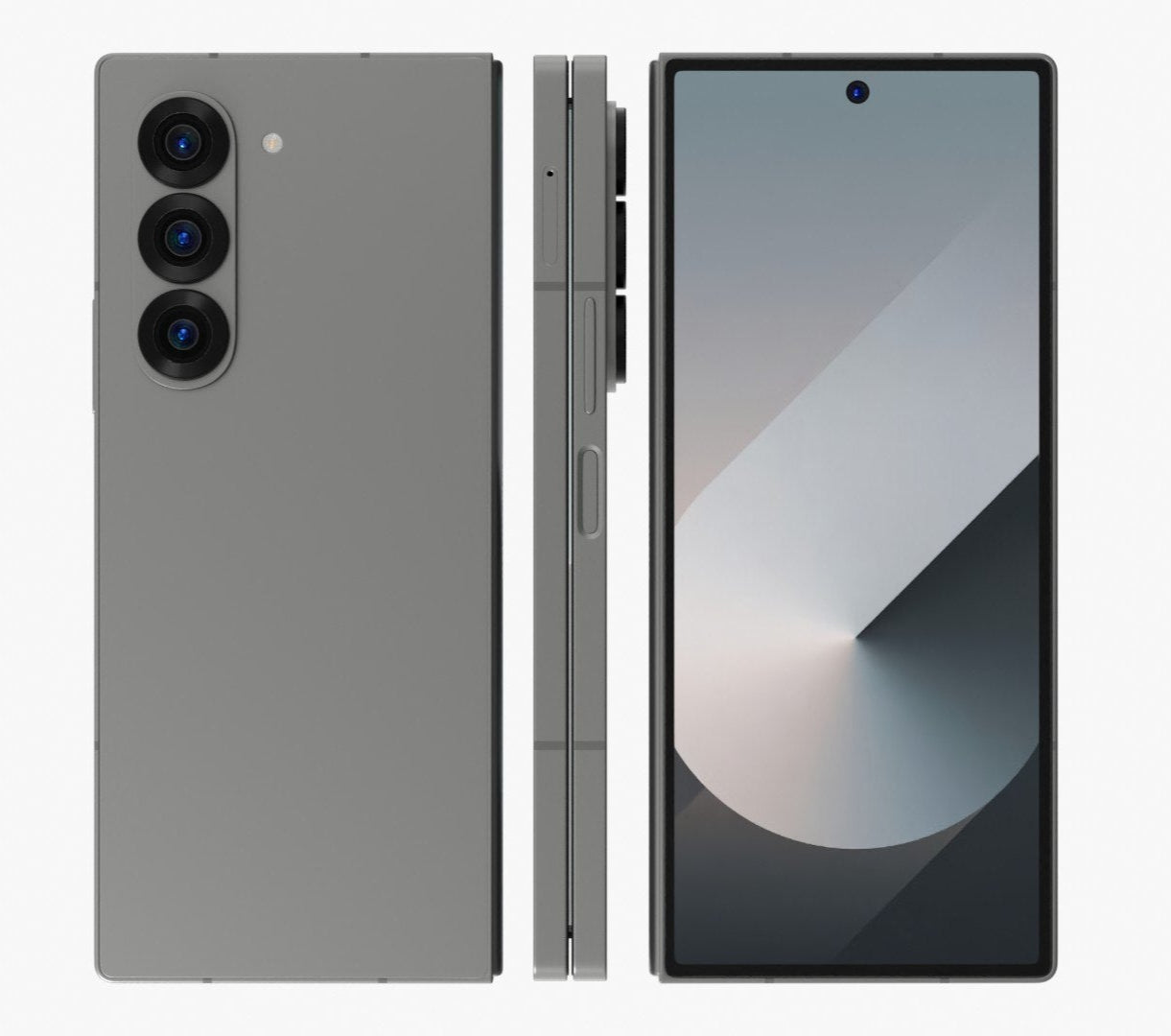 Samsung Galaxy Z Fold 6 Silver Shadow — sleek unlocked foldable with dynamic gray-silver finish, available in 256GB, 512GB, and 1TB for retail and wholesale
