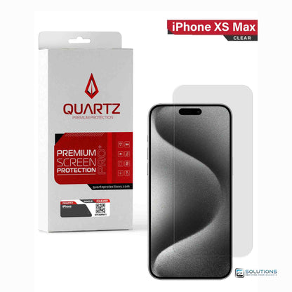 Clear screen protector for iPhone XS Max — thin transparent glass protection.