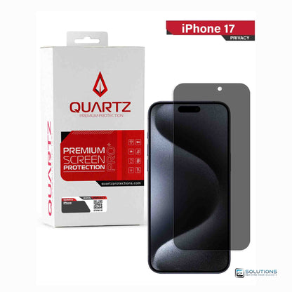 Privacy screen protector for iPhone 17  — thin transparent glass protection.