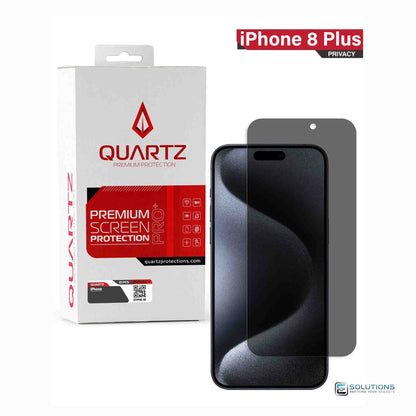 Privacy screen protector for iPhone 8 Plus— thin transparent glass protection.