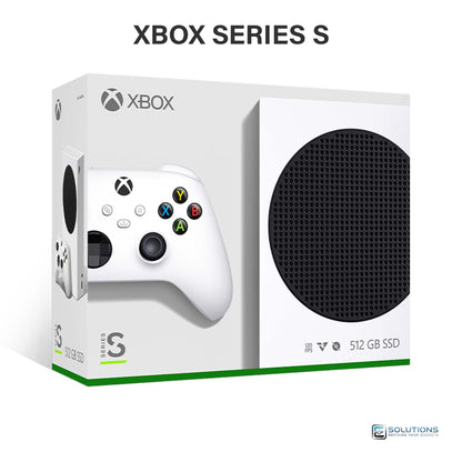 Microsoft Xbox Series S — retail packaging box for the compact all-digital console, available factory sealed in 512GB and 1TB editions for wholesale and retail
