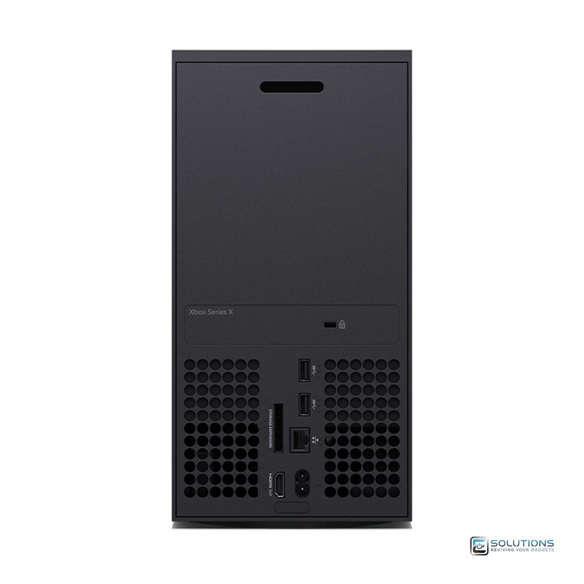 Xbox Series X 1TB — clean back view of Microsoft’s flagship console, sold factory sealed for retail and wholesale customers