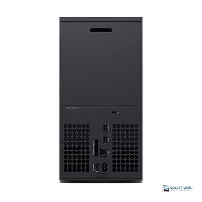 Xbox Series X 1TB — clean back view of Microsoft’s flagship console, sold factory sealed for retail and wholesale customers