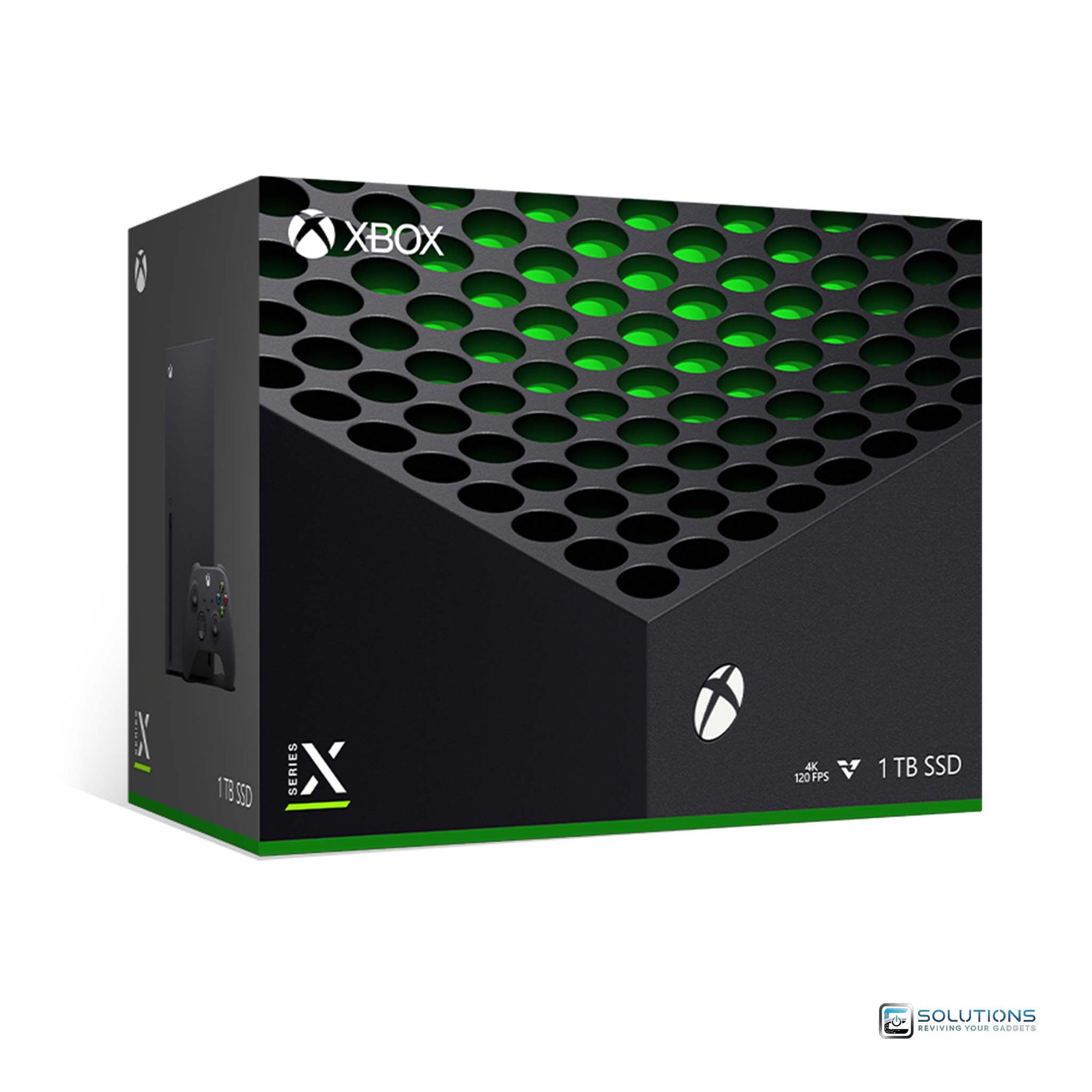 Microsoft Xbox Series X 1TB — retail packaging box of the console, available factory sealed for wholesale and retail buyers