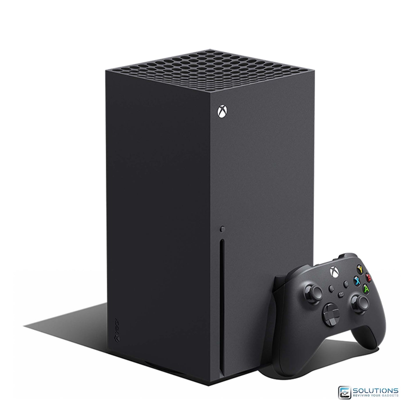 Xbox Series X 1TB — side profile of console with controller, available for wholesale and retail distribution