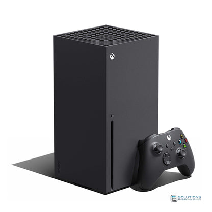 Xbox Series X 1TB — side profile of console with controller, available for wholesale and retail distribution